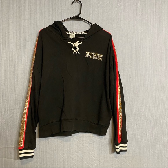 Victoria's Secret Sweaters - Victoria's Secret Pink Black Hoodie